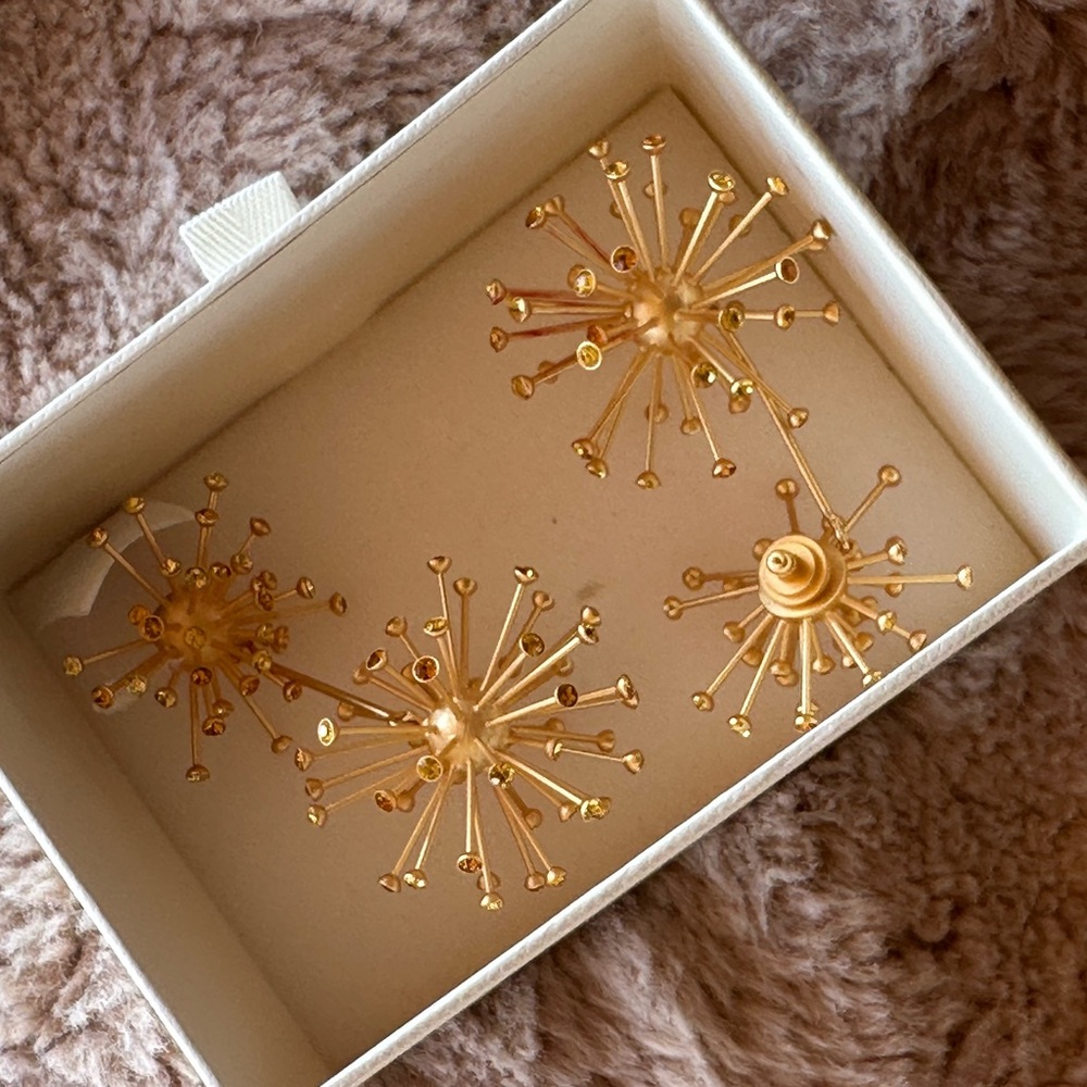 Gold Starburst Earrings